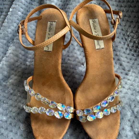 5” Rhinestone embellished open  heels. Perfect for weddings, proms and pageants! - Picture 2 of 8